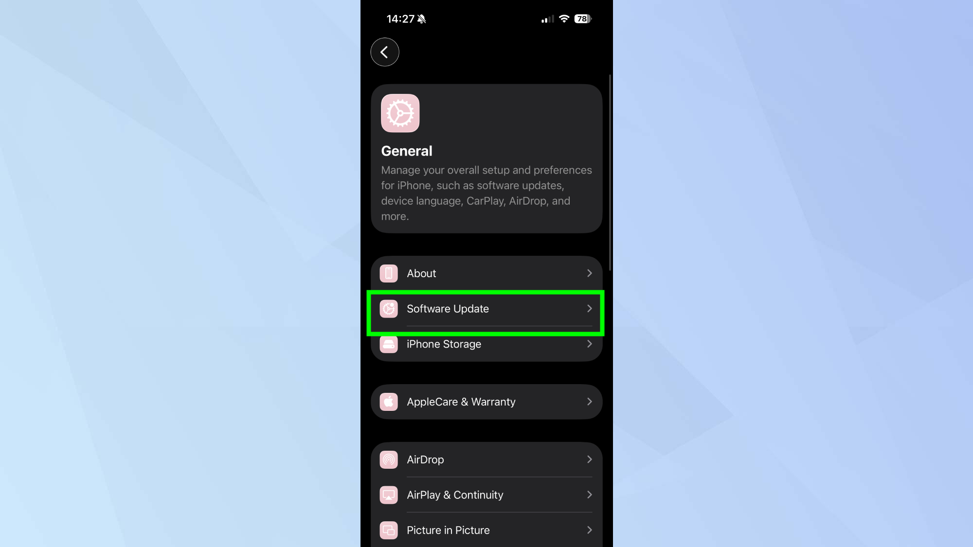 iPhone software update
