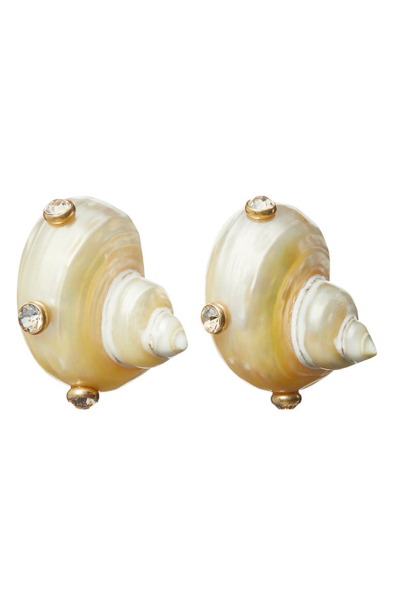 Shell Stud Clip-On Earrings