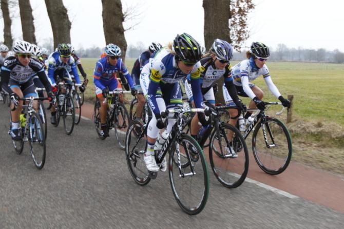 Australian Champion, Gracie Elvin (Orica - AIS) puts her foot down
