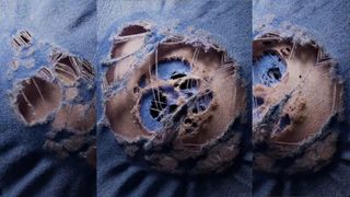 Realistic textile tearing animation