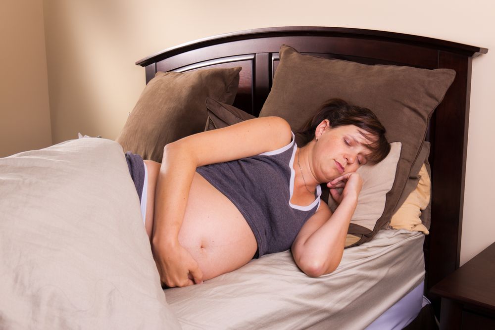 Pregnant woman sleeping