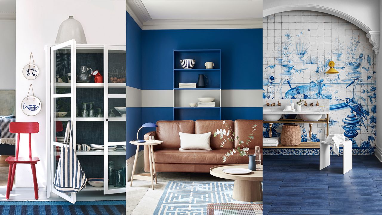 Decorating with blue and white