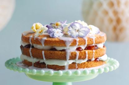 Elderflower drizzle cake