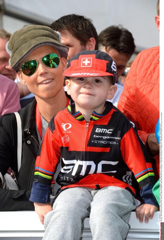 Gilbert's son joined in the celebrations