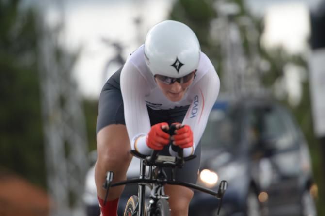 Lisa Brennauer (Germany) in action