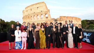 Michelle Rodriguez, Vin Diesel, Brie Larson and the Family at the Fast X premiere in Rome.