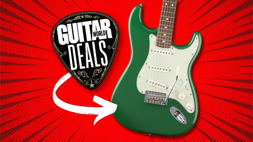 A Fender Player II Stratocaster on a red background