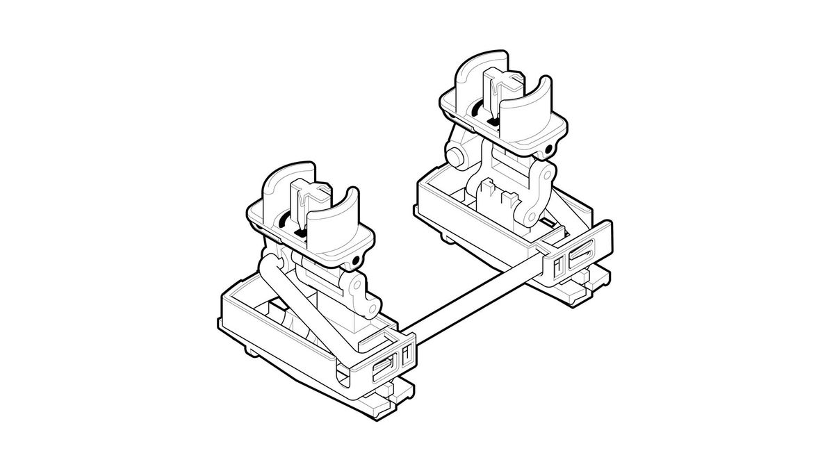 Mechanical keyboard key stabilizer mechanism