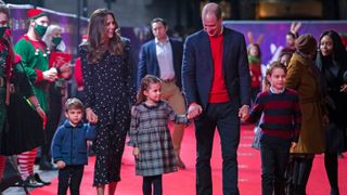 Prince William, Kate Middleton and their children on the red carpet