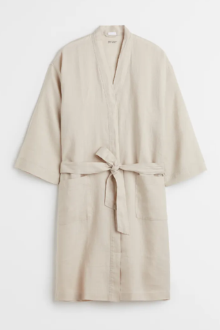 Best dressing gowns: H&M Washed Linen Dressing Gown