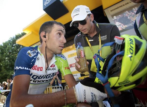 Vincenzo Nibali (Liquigas-Cannondale) at the finish of stage 16.