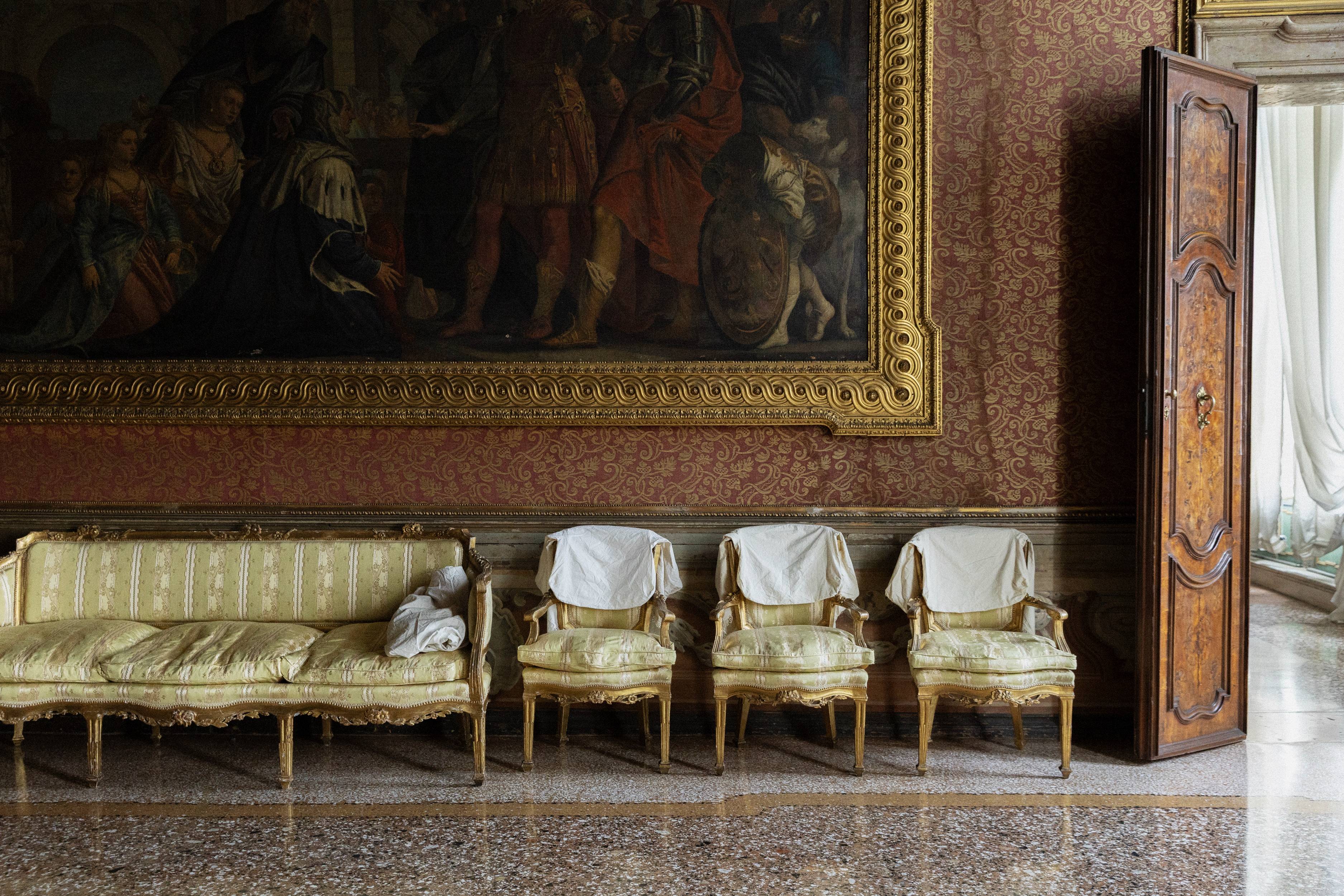 Ornate Rococo palazzo interior