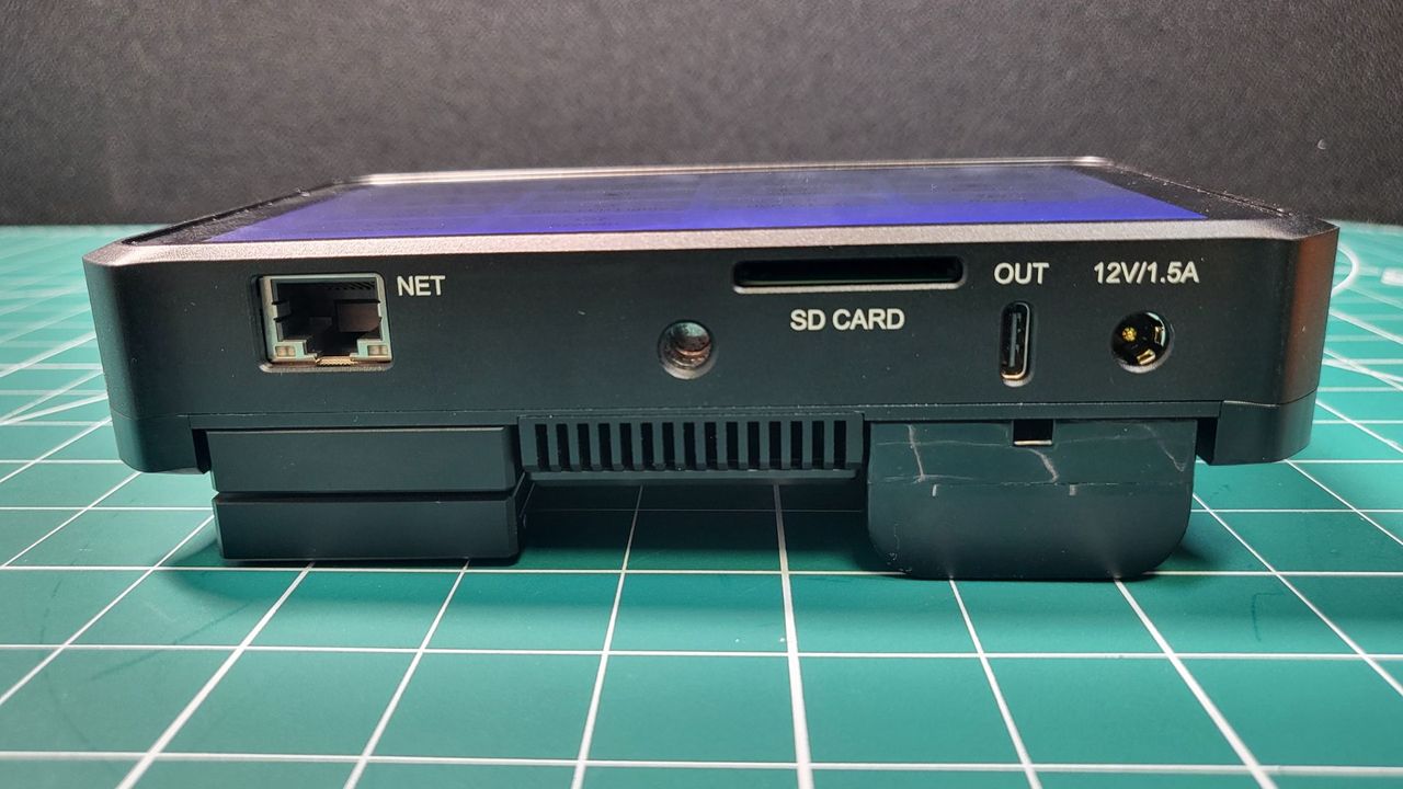Obsbot Talent from the bottom, showing some of its connectivity