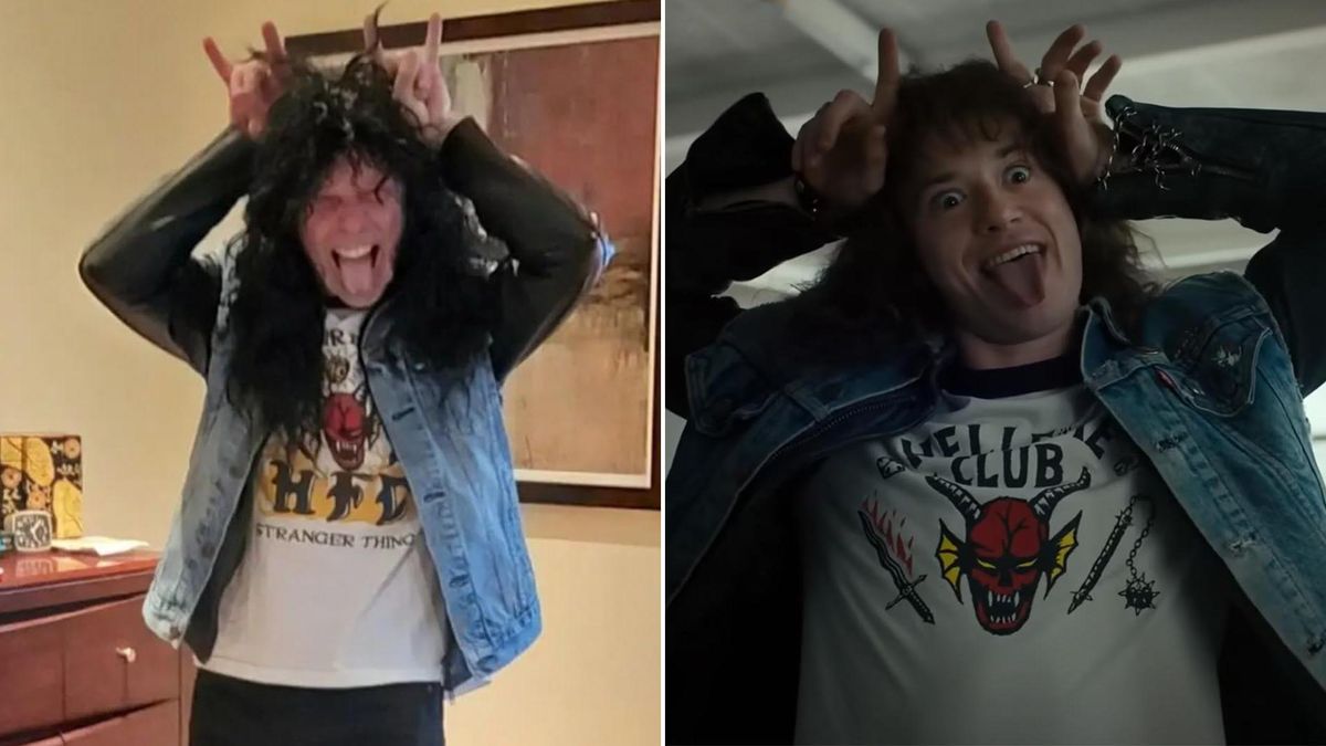 [L-R] James Hetfield of Metallica and Eddie Munson from Stranger Things