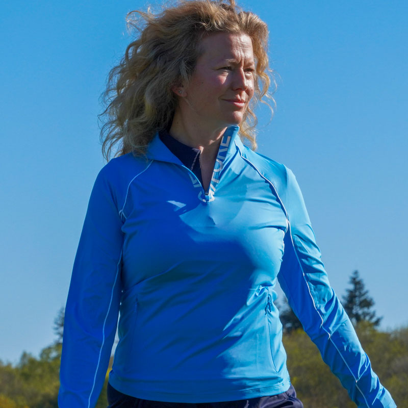 G/FORE Contrast Mesh Silky Tech Nylon Sleeved 1/4 Zip Pullover