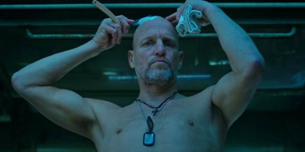 Woody Harrelson shaving his head