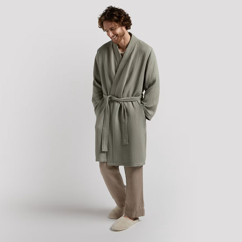 Cloud Cotton Robe - Evergreen / X-Large