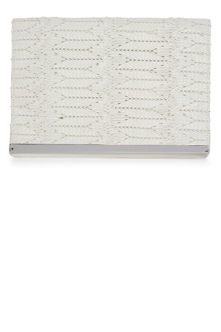 Primark White Straw Foldover Clutch, £6