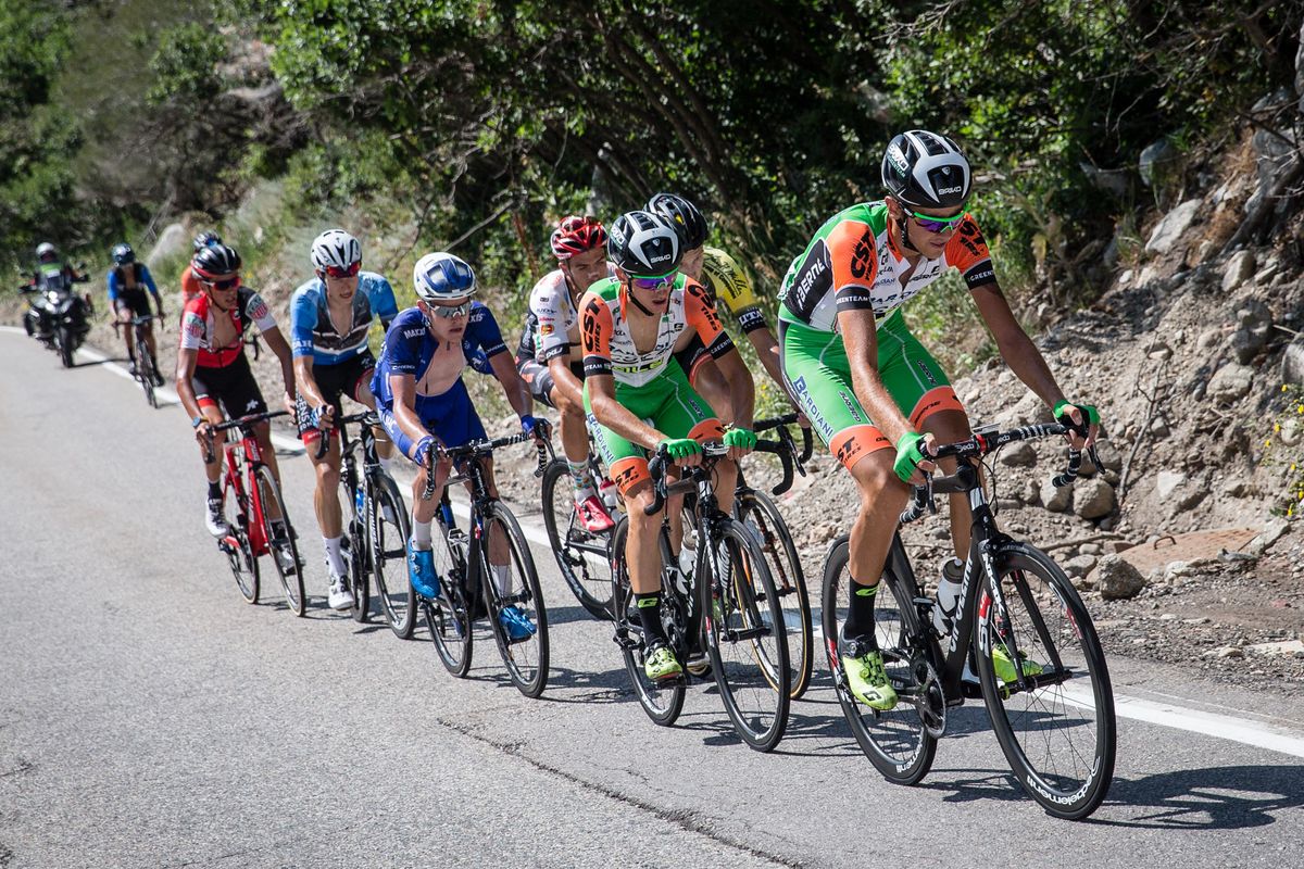 Bardiani went to the front at the bottom of the final climb during stage 6 in Utah