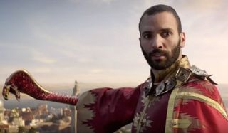 Marwan Kenzari as Jafar is still bad, but knows his limits