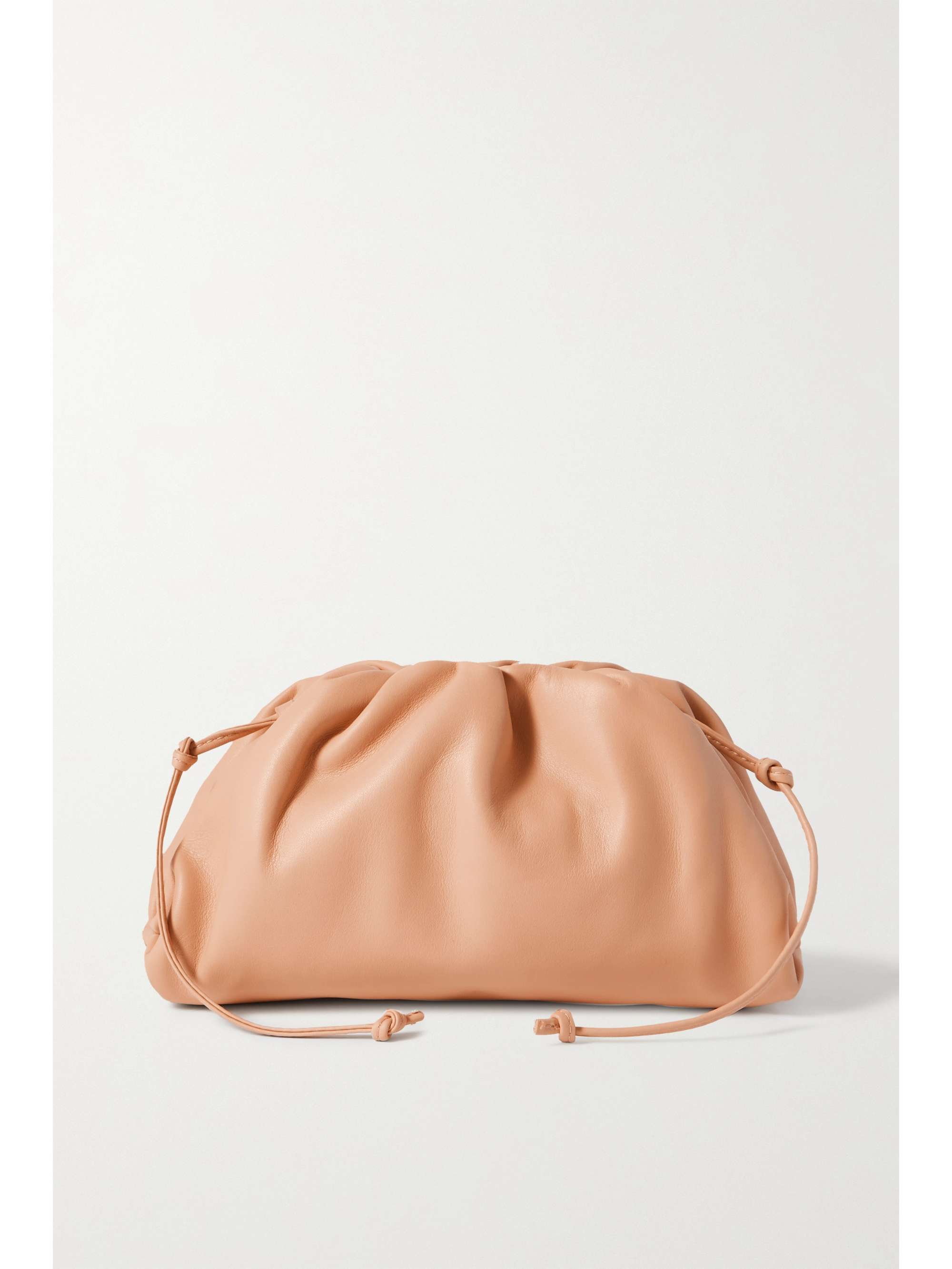 The Pouch Small Gathered Leather Clutch