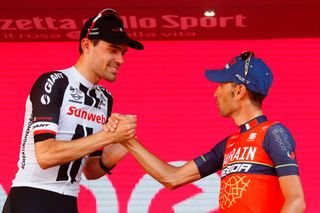Vincenzo Nibali and Tom Dumoulin after the final stage of the Giro d'Italia