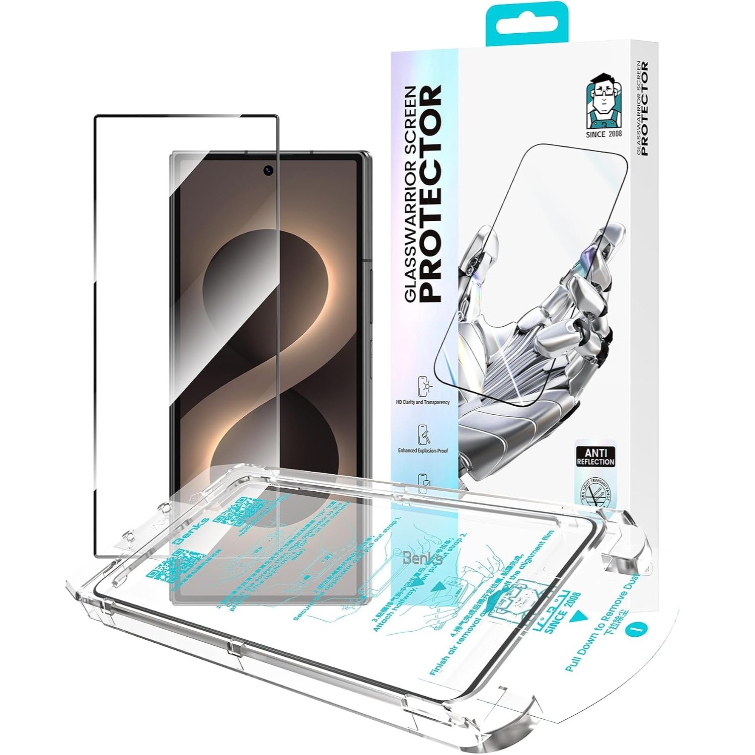 BENKS GlassWarrior AR Screen Protector for Samsung Galaxy Z Fold 8 Ultra