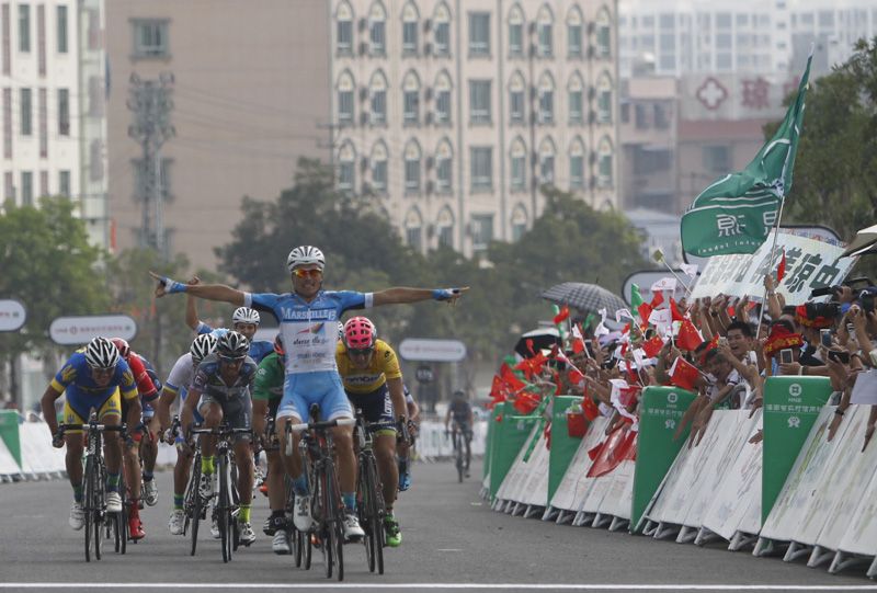 Benjamin Giraud wins stage 5 at the 2015 Tour of Hainan