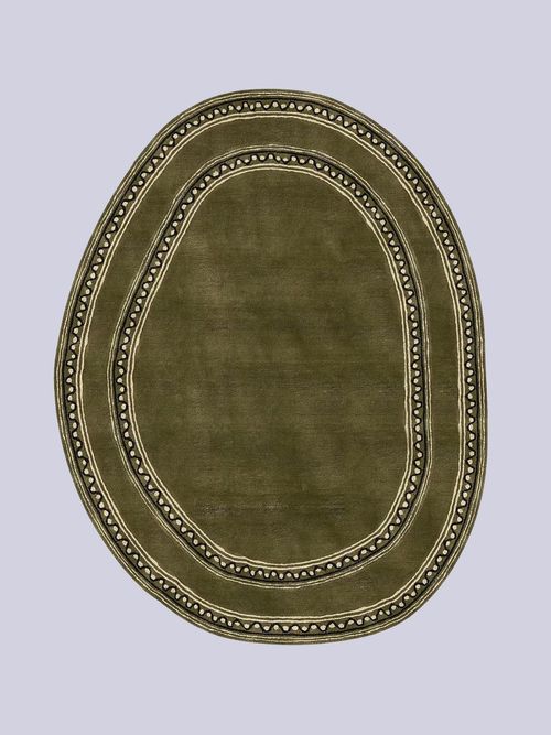 Hand Tufted Wool Oval Rug