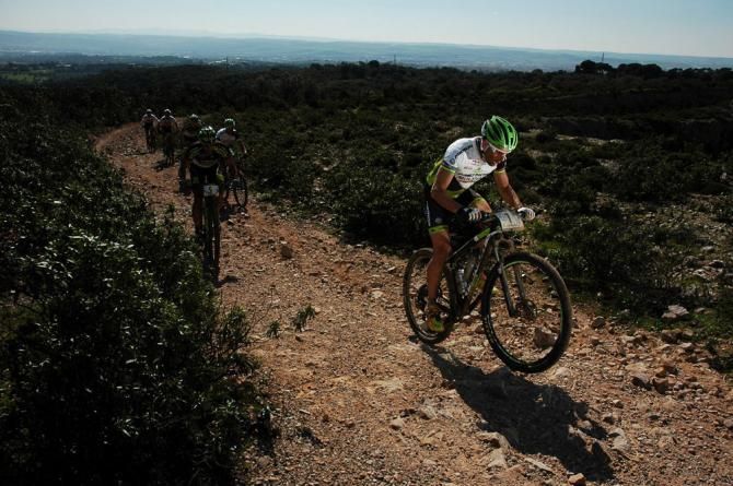 Jose Antonio Hermida (Multivan Merida Biking Team 1) pushes the pace.
