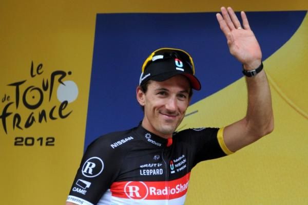 Fabian Cancellara (RadioShack Nissan) on the podium