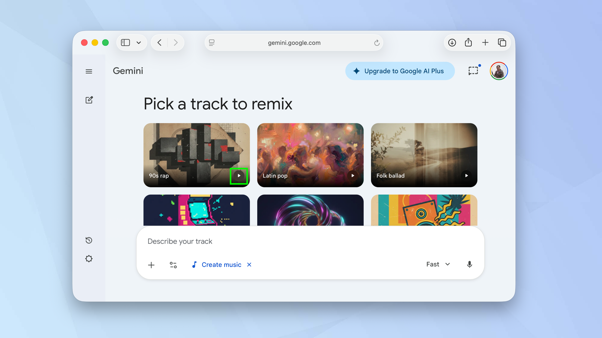 با استفاده از Gemini ملودی های کوتاه 30 ثانیه ای ایجاد کنید