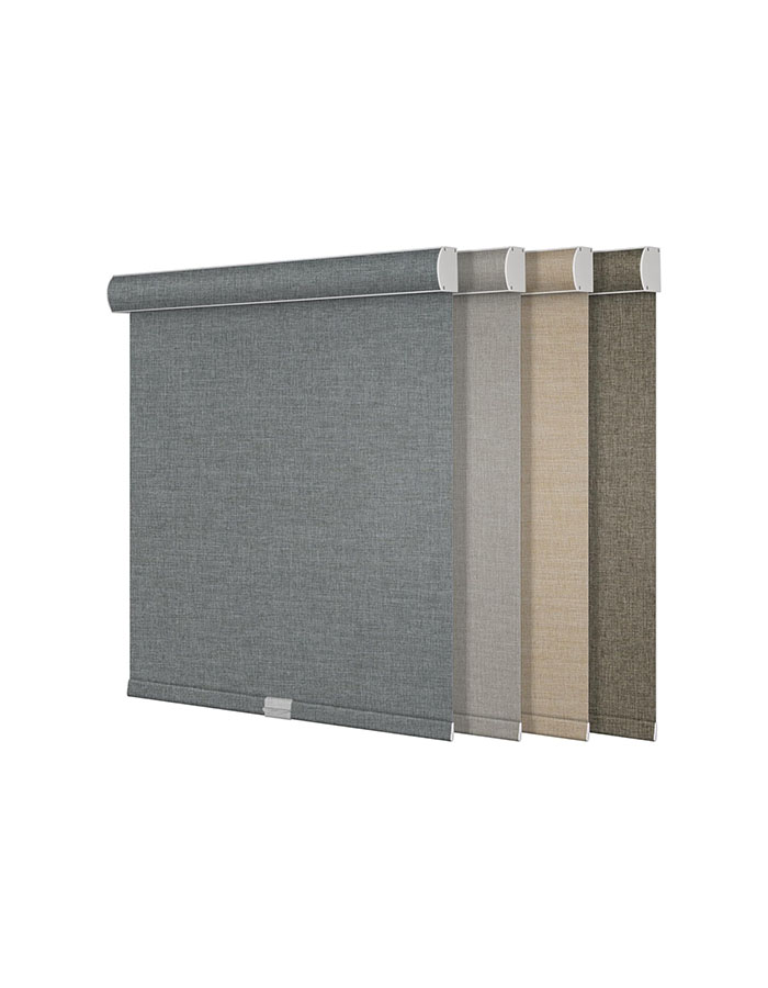 Boolegon Blackout Roller Shades for Windows,cordless,linen Fabric,roller Blinds,thermal Insulated Fabric Uv Protection,window Shades for Home,office,bedroom,door,blackout-Gray,custom Size