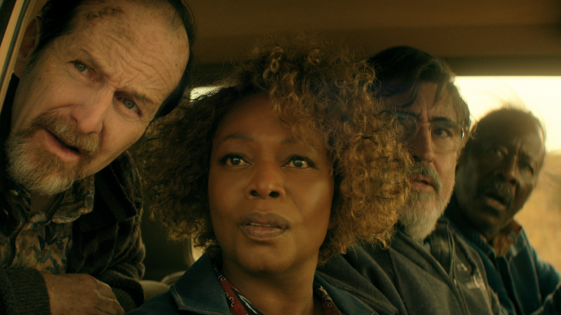 Denis O&rsquo;Hare as Wally, Alfre Woodard as Judy, Alfred Molina as Sam, Clarke Peters as Art in The Boroughs