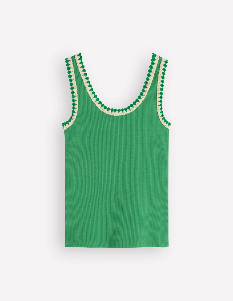 Maddie Trim Detail Vest-Shamrock Green