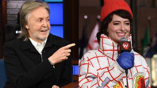 The Late Show with Stephen Colbert and guest Paul McCartney during Thursday&rsquo;s May 21, 2026 show. SATURDAY NIGHT LIVE -- Episode 1896 -- Pictured: Sarah Sherman during Weekend Update