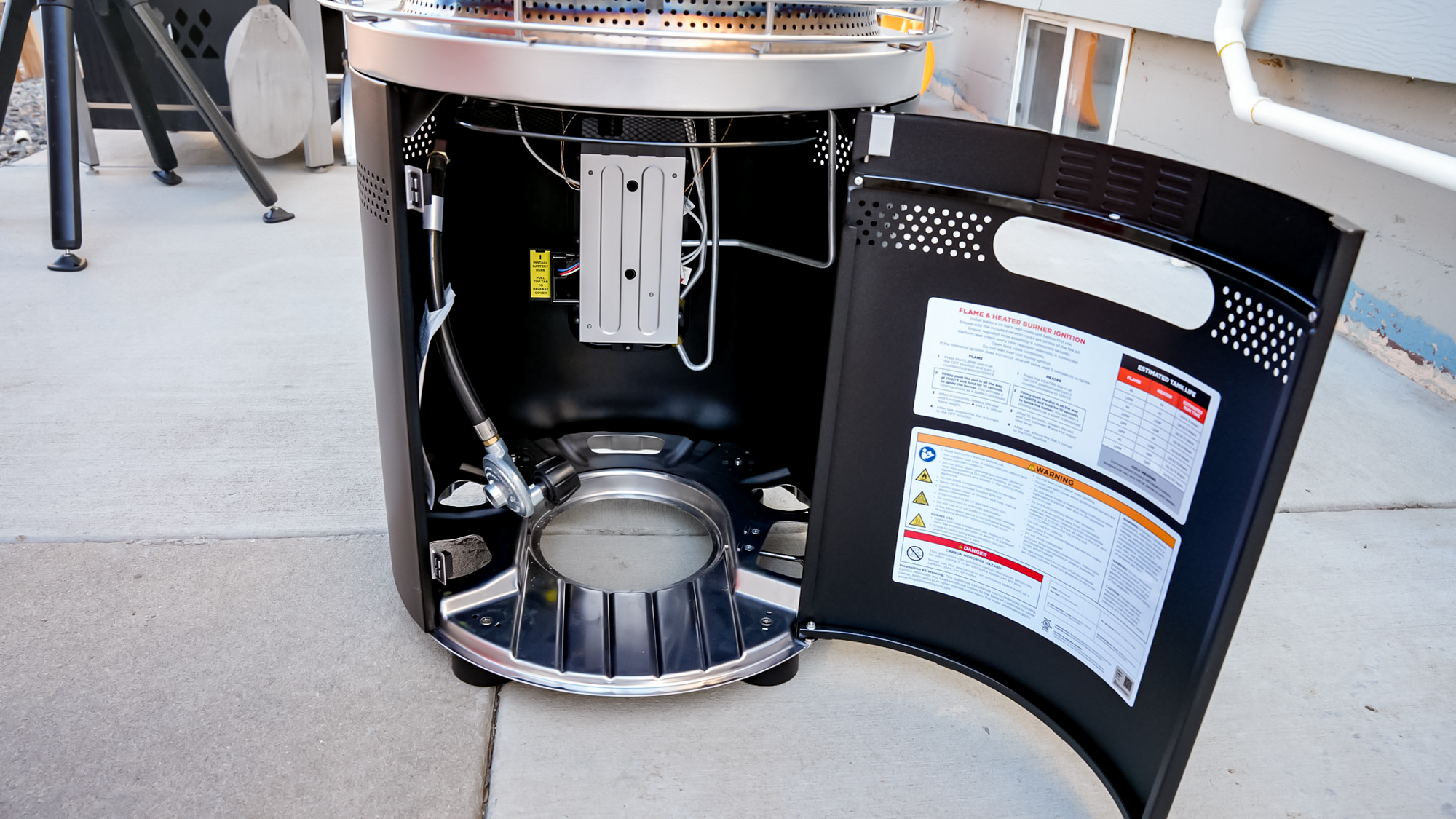 Ninja-Fireside360 firepit opened