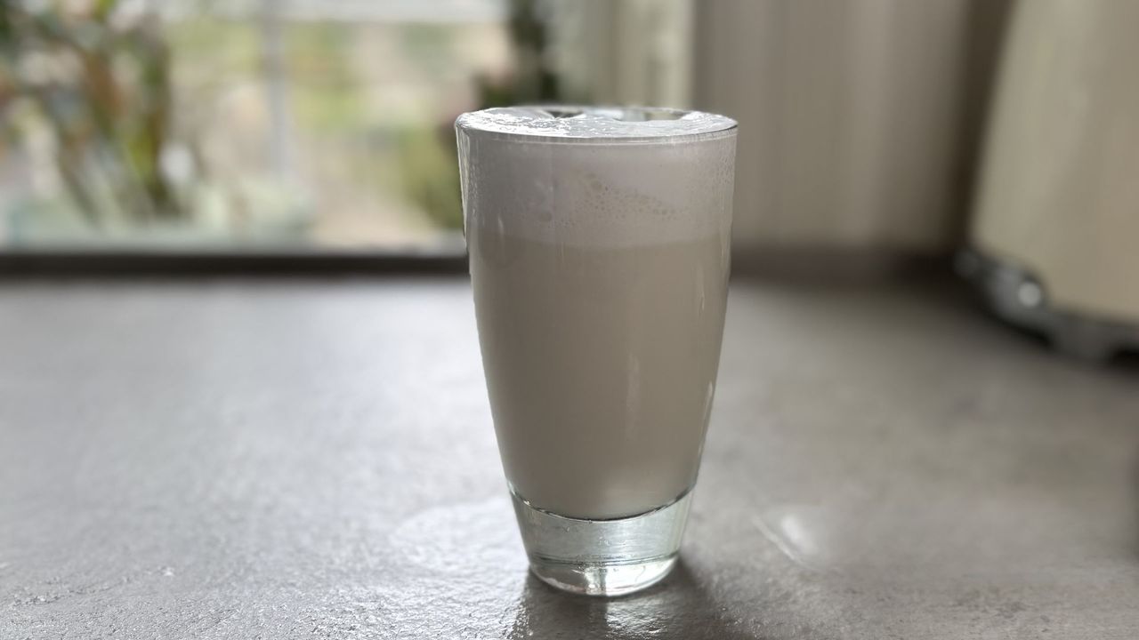 Milk textured in the Smeg mini milk frother