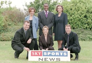 The Sky Sports News team launch photo call in 1998