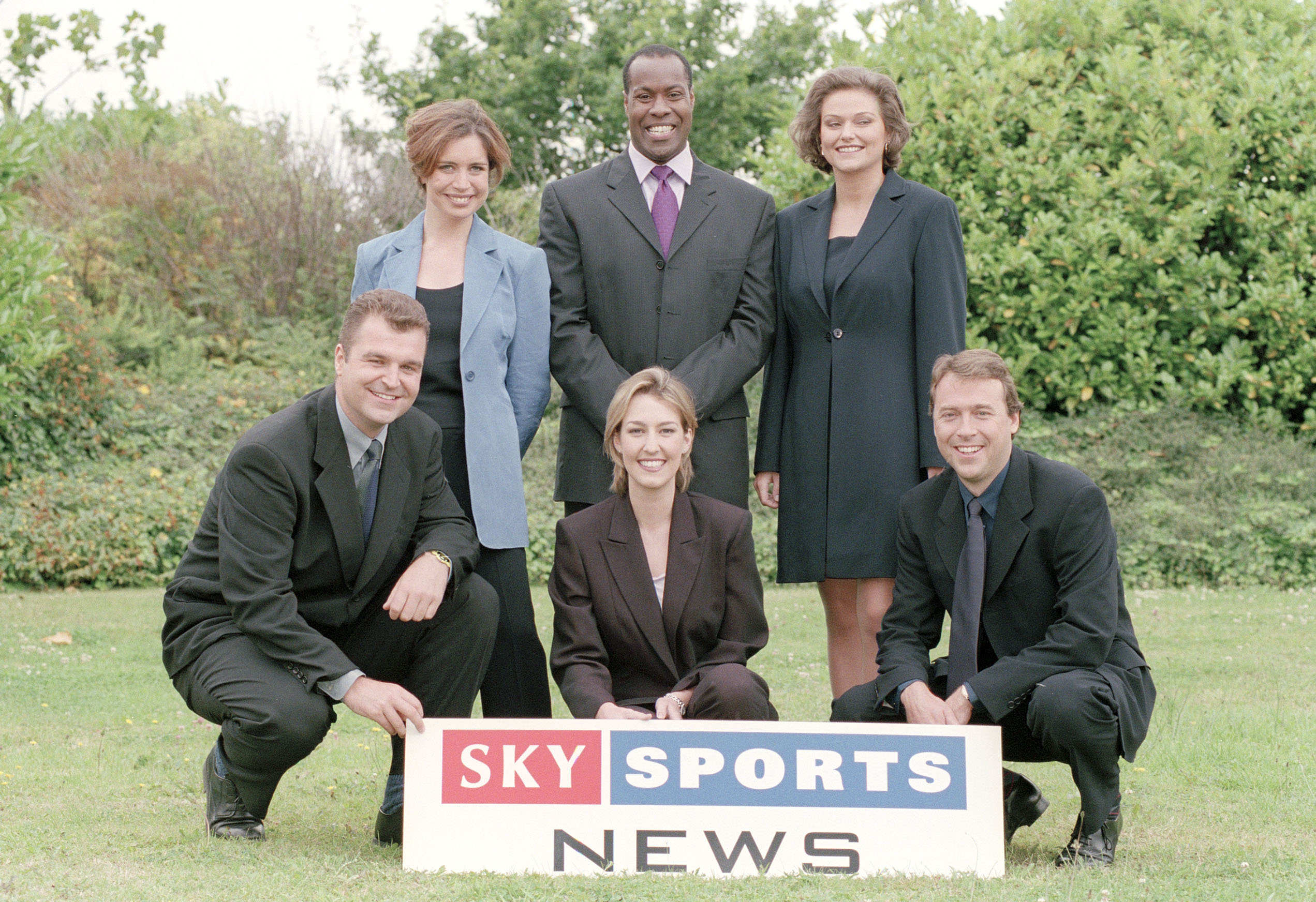 The Sky Sports News team launch photo call in 1998