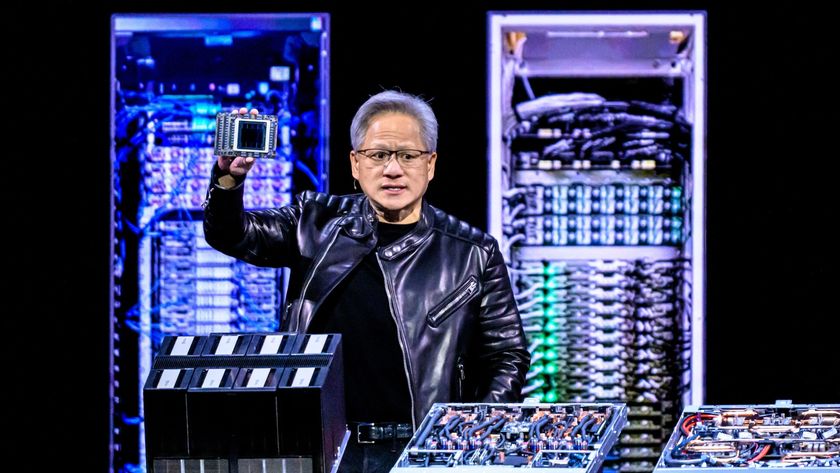 Nvidia CEO Jensen Huang delivers the keynote address at the GTC AI Conference in San Jose, California, on March 18, 2025.