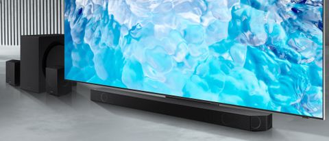 Samsung HW-Q990B soundbar under TV