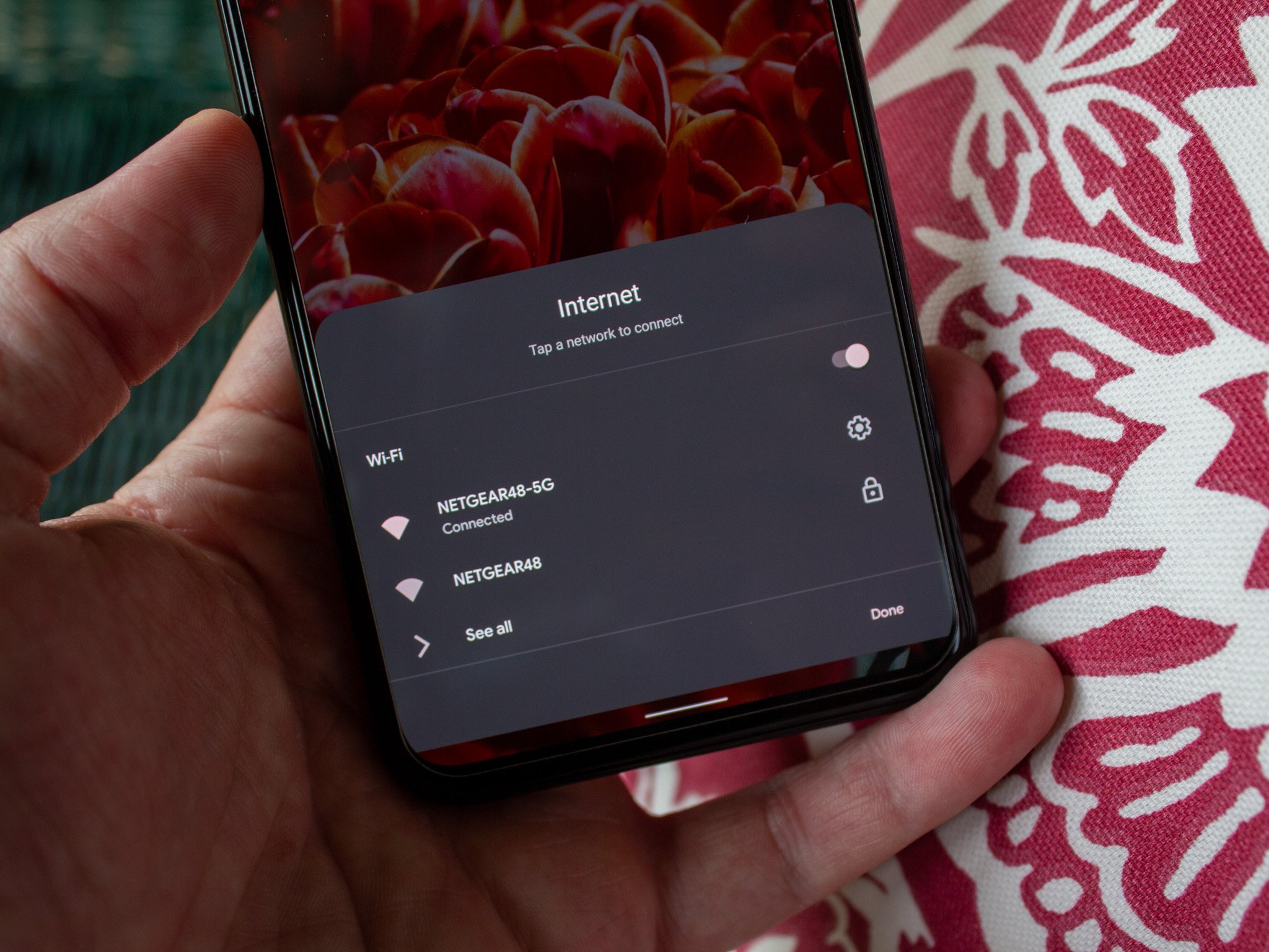 Android 12 Beta 4 Pixel 4 Wifi Quick Panel