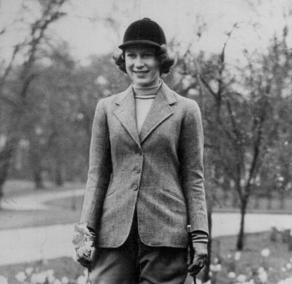 Tweed suits, as worn by all the best people: Princess Elizabeth, later Queen Elizabeth II, pictured on May 7, 1940.