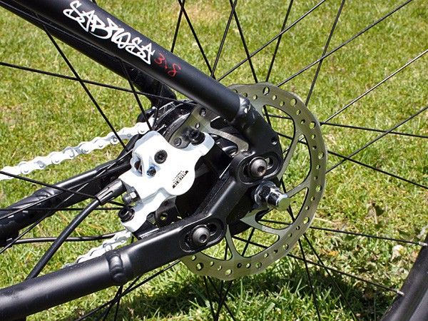 Sliding dropouts make for easier chain tension and brake adjustments.