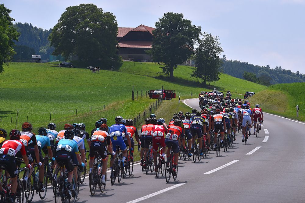 Scenery along the route of stage 4 at the Tour de Suisse