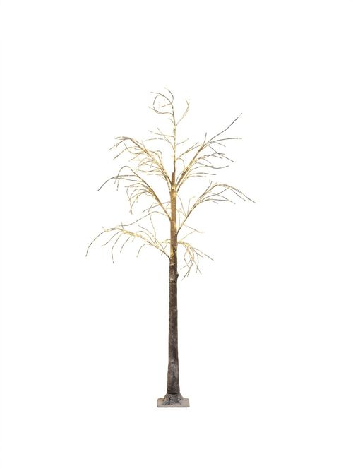 6ft Snowy Pre Lit Plug in Outdoor Twig Tree