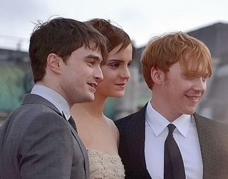 Daniel Radcliffe, Emma Watson & Rupert Grint (left to right) at the world premiere of Harry Potter & The Deathly Hallows Part 2 in London in July 2011.