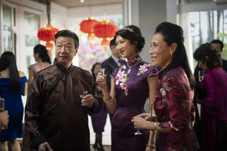 Tzi Ma as Jin Shen, Shannon Dang as Althea Shen and Kheng Hau Tan as Mei - Li in "Kung Fu," a CW reboot of the classic TV series.