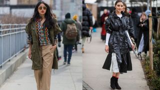 street style of women in parka coats